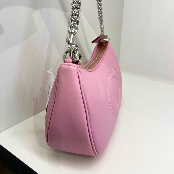 Coach Silver/Tulip Teri Shoulder Bag With Signature Quilting # CJ608 - Picture 6 of 9